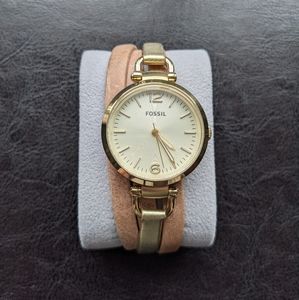 Fossil Gold and Leather Watch